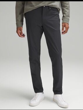 Lululemon ABC Slim-Fit 5 Pocket Pant in a gray color